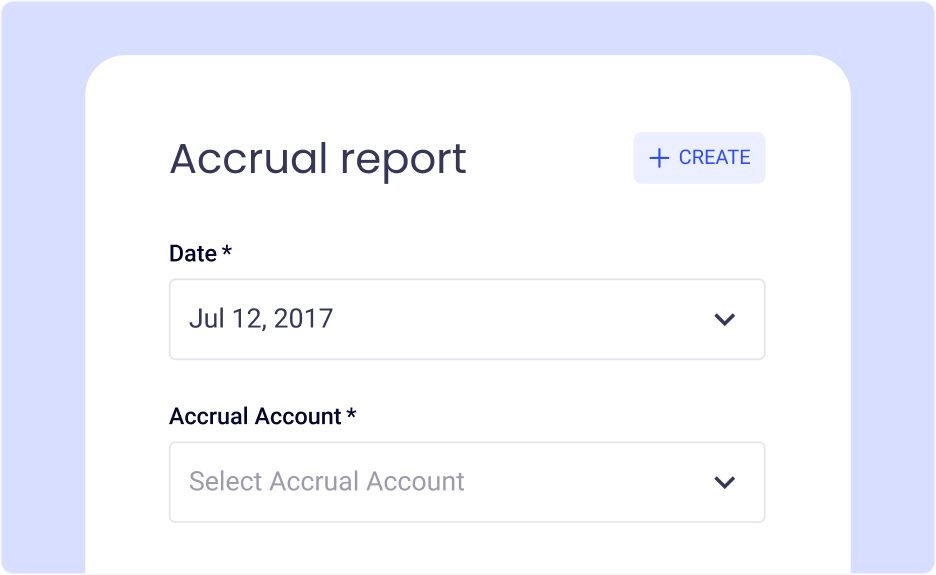 Accrual reports