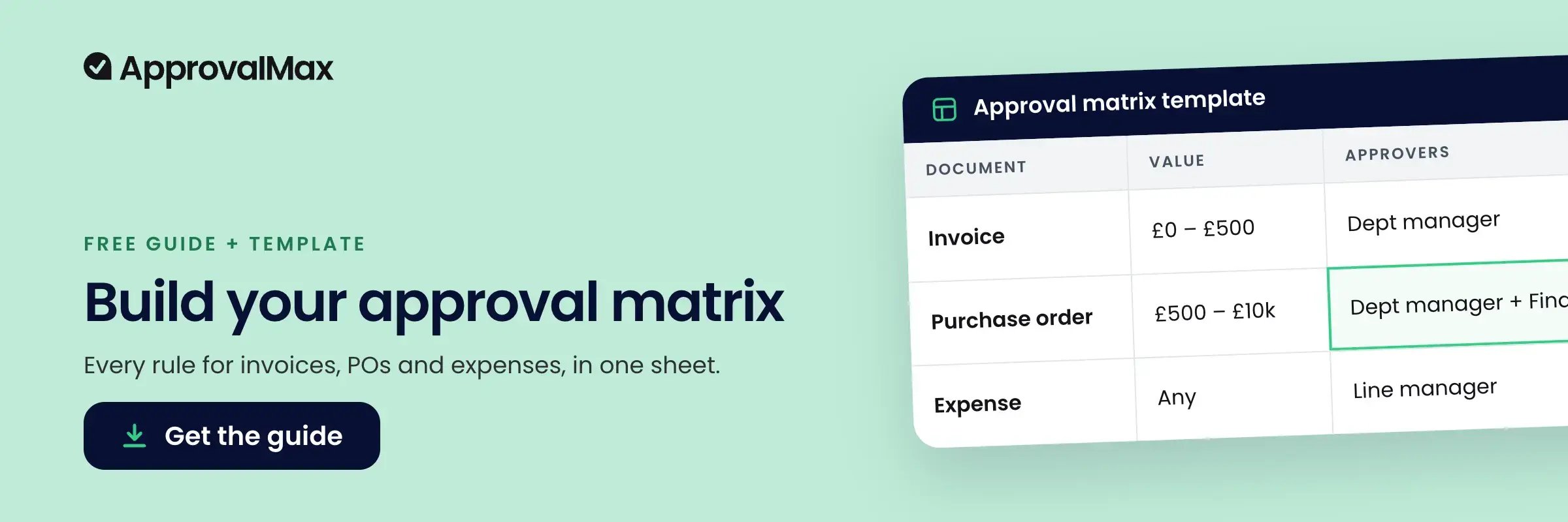 Get your Free Approval Matrix