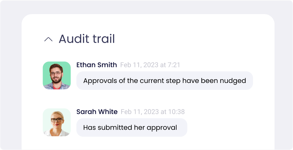 nudge audit trail